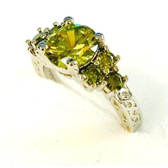 FN# Striking Citrine & Sterling Silver Ring Sz 6 - Picture 1 of 7